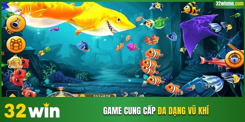 Game cung cấp đa dạng vũ khí