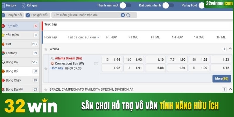 Sân chơi hỗ trợ vô vàn tính năng hữu ích