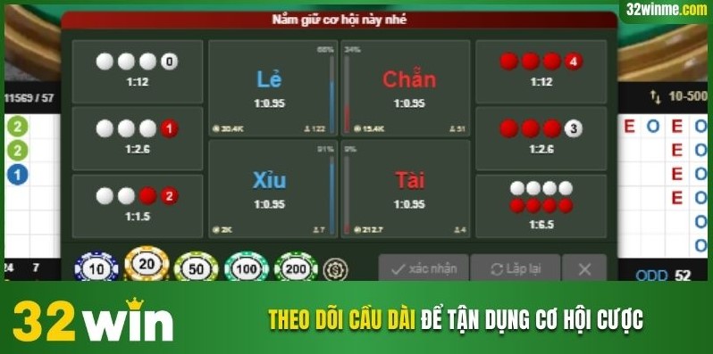 Theo dõi cầu dài để tận dụng cơ hội cược